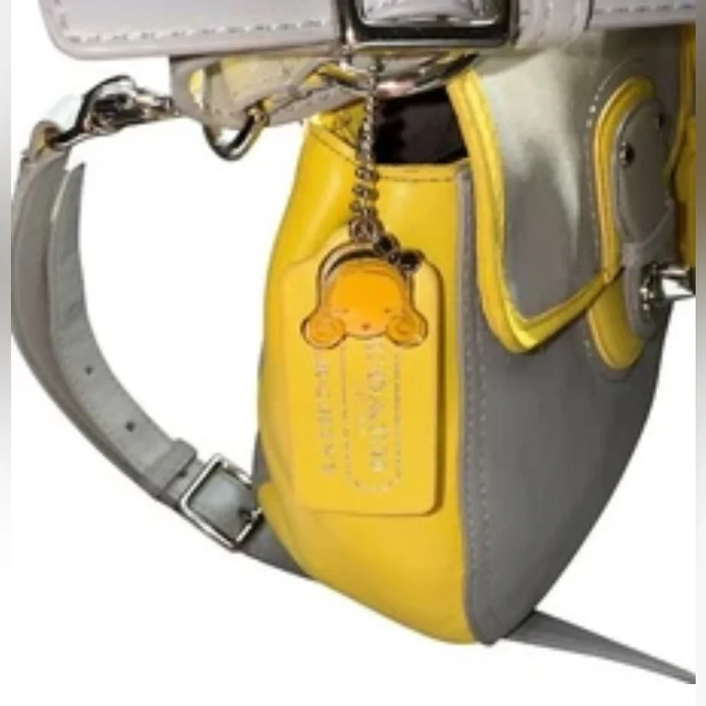 Coach Legacy Willis Archival Crossbody Bag - Gray/Yellow Handbag GUC - Picture 5 of 10